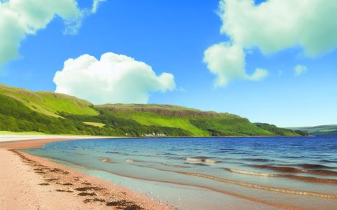 The beaches of the Isle of Bute