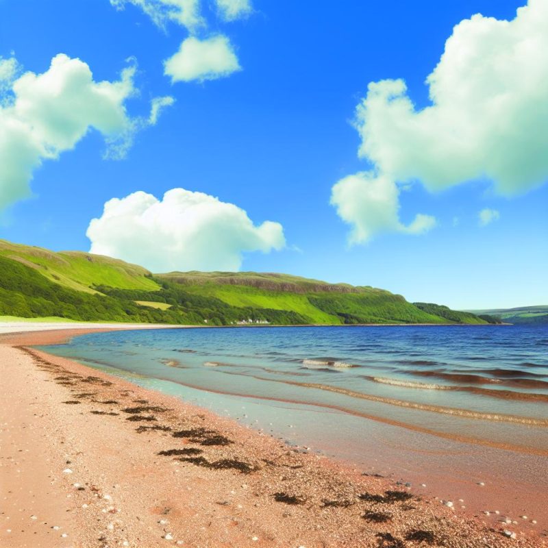 The beaches of the Isle of Bute